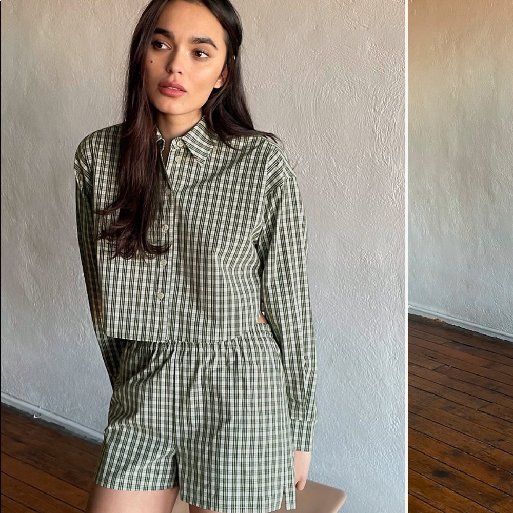 Aritzia Sunday Best Poppy up button shirt